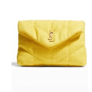 YSL Small Puffer Canvas Clutch Bag